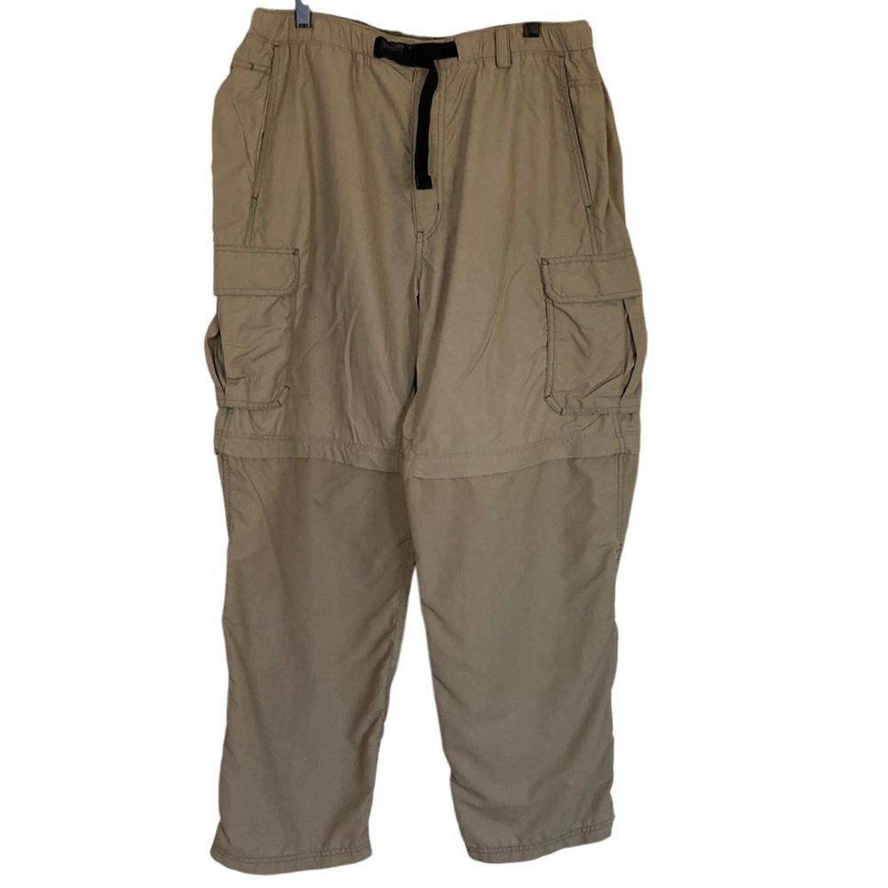 REI Men's Mid Rise Convertible UPF 50+ Nylon Hiking Outdoor Pants Khaki Size XL